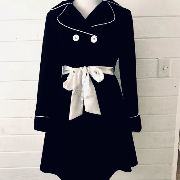 Vintage 60s Black Short Trench Coat Raincoat - Picture 4 of 10